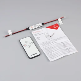 Фото #1 товара Диммер SMART-MINI-DIM-SET (12-24V, 1x4A, ПДУ 4кн, IR) (Arlight, IP20 Пластик, 5 лет)