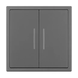 Фото #1 товара Механизм звонкового выключателя двухклавишный LED SWT-NOBE-MKR2-SFPL-L-GR (230V, 10A) (Arlight, Серый базальт)