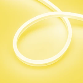 Фото #1 товара Светодиодная лента герметичная AURORA-PS-A120-16x8mm 24V Yellow (10 W/m, IP65, 2835, 5m) (Arlight, Силикон)