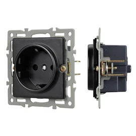 Фото #1 товара Механизм электрической розетки SCT-GP-MEU-PL-BK (250V, 16A) (Arlight, -)