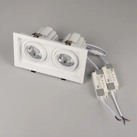 Фото #4 товара Светильник MS-VORTEX-BUILT-S250x140-2x30W Warm3000 (WH-WH, 30 deg, 230V) (Arlight, IP20 Металл, 5 лет)