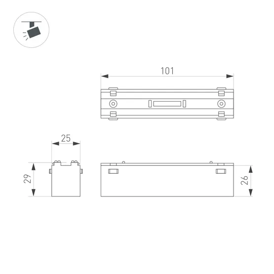 Фото #3 товара Светильник MAG-VIBE-LASER-L101-6W Warm3000 (WH, 24 deg, 48V) (Arlight, IP20 Металл, 5 лет)