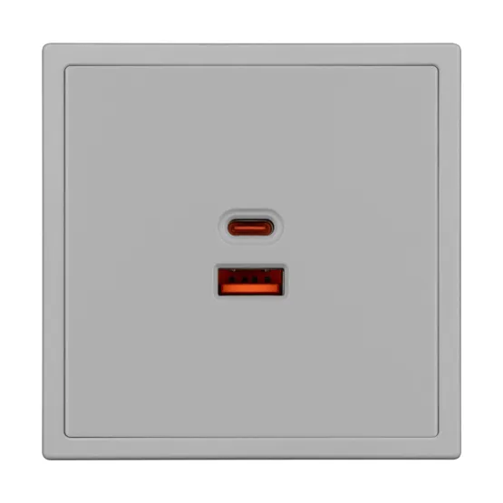 Фото #3 товара Механизм розетки с быстрой USB зарядкой SCT-NOBE-MUAC-SFPL-FC-IS (65W, QC3) (Arlight, Никель)