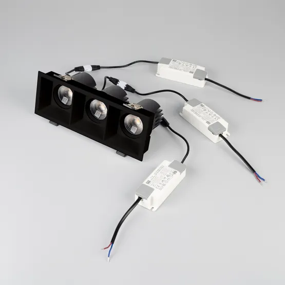 Фото #2 товара Светильник MS-FLOW-BUILT-S230x85-3x6W Day4000 (BK, 38 deg, 230V) (Arlight, IP20 Металл, 5 лет)
