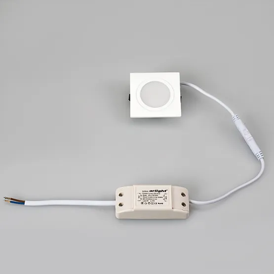 Фото #4 товара Светодиодный светильник LTM-S60x60WH-Frost 3W Day White 110deg (Arlight, IP40 Металл, 3 года)