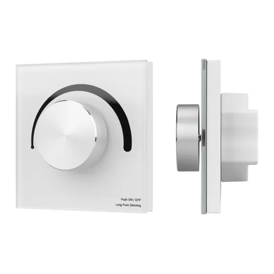 Фото товара INTELLIGENT ARLIGHT Роторная панель SMART-TRIAC-601-31 Белая (230V, 1A, ZB) (IARL, IP20 Пластик, 5 лет)