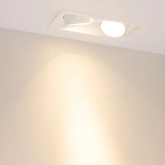 Фото #5 товара Светильник MS-VORTEX-BUILT-S250x140-2x30W Warm3000 (WH-WH, 17 deg, 230V) (Arlight, IP20 Металл, 5 лет)