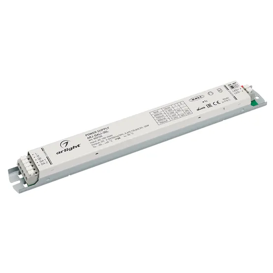 Фото товара Блок питания ARJ-DALI-35L (35W, 600/700/800/900mA, DALI, PFC) (Arlight, IP20 Металл, 2 года)
