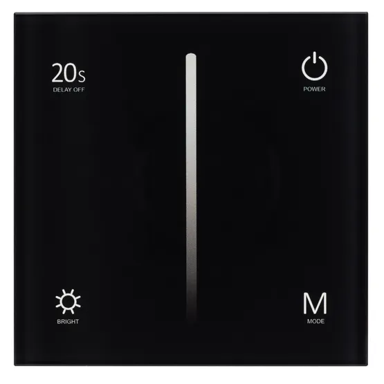 Фото #2 товара Панель SMART-P35-DIM-IN Black (230V, 0-10V, Sens, 2.4G) (Arlight, IP20 Пластик, 5 лет)