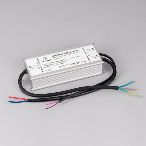 Фото #2 товара Блок питания ARPV-UH24240-PFC-0-10V (24V, 10.0A, 240W) (Arlight, IP67 Металл, 7 лет)