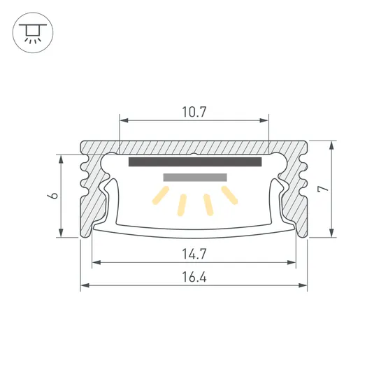 Фото #3 товара Профиль SL-SLIM-H7-2000 BLACK (Arlight, Алюминий)