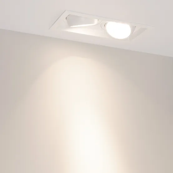 Фото #4 товара Светильник MS-VORTEX-BUILT-S250x140-2x30W Day4000 (WH-WH, 17 deg, 230V) (Arlight, IP20 Металл, 5 лет)