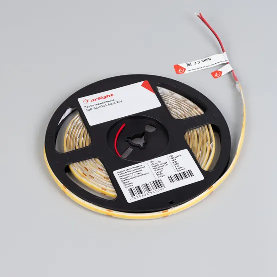 Фото #3 товара Светодиодная лента герметичная COB-SE-X320-8mm 24V Warm2700 (8 W/m, IP65, 5m) (Arlight, -)