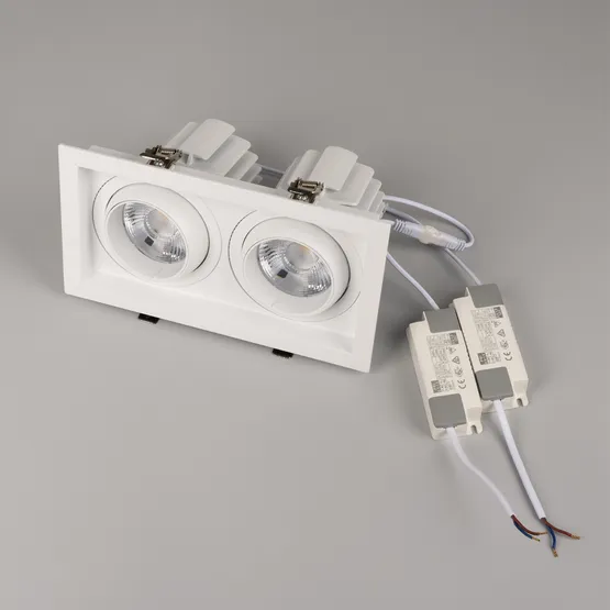 Фото #2 товара Светильник MS-VORTEX-BUILT-S250x140-2x30W Day4000 (WH-WH, 17 deg, 230V) (Arlight, IP20 Металл, 5 лет)