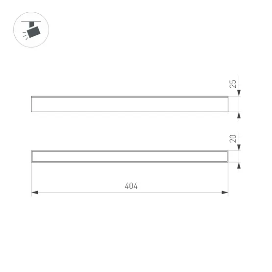 Фото #3 товара Светильник MAG-FLAT-25-L400-12W Warm3000 (WH, 100 deg, 24V) (Arlight, IP20 Металл, 3 года)