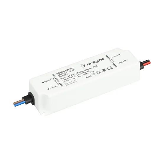 Фото товара Блок питания ARPV-SP-12060 (12V, 5A, 60W) (Arlight, IP67 Пластик, 5 лет)