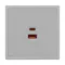Минифото #3 товара Механизм розетки с быстрой USB зарядкой SCT-NOBE-MUAC-SFPL-FC-IS (65W, QC3) (Arlight, Никель)